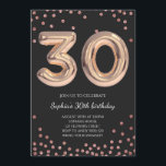 Women 30th Birthday Thirty Rose Gold Elegant Invitation<br><div class="desc">Women 30th Birthday Thirty Rose Gold Elegant</div>