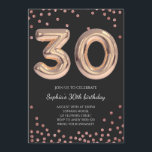 Women 30th Birthday Thirty Rose Gold Elegant Invitation<br><div class="desc">Women 30th Birthday Thirty Rose Gold Elegant</div>