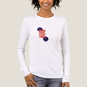 Women 4th of July Patriotic T-Shirt USA Flag Freed Tri-Blend Shirt