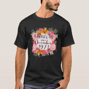 Women 50 Year Old Fabulous Happy December 1971 50T T-Shirt