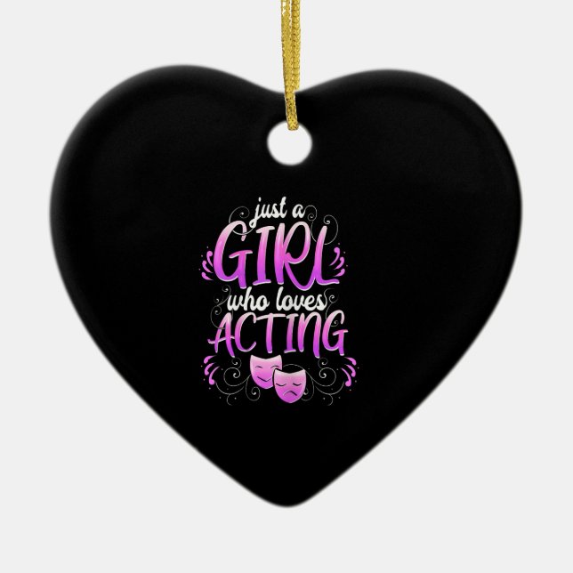 Women Actress Girl Acting Broadway Musicals Acter Ceramic Tree Decoration (Front)