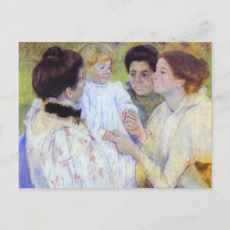 Women Admiring a Child. 1897, Mary Cassatt Postcard