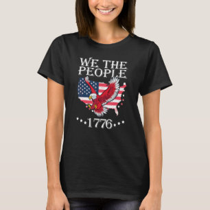 Women American Flag We The People 1776 Patriotic T-Shirt