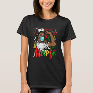 Women American Nurse Black History Month Pride Bla T-Shirt