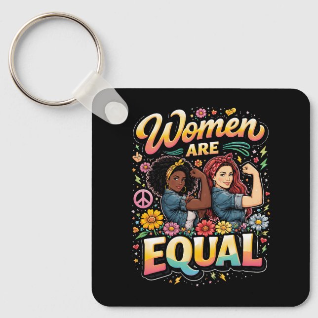 Women Are Equal Key Ring (Front)