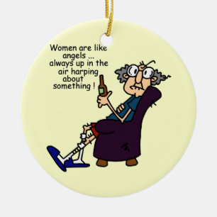 Women Are Like Angels Ceramic Tree Decoration