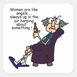 Women Are Like Angels Square Sticker