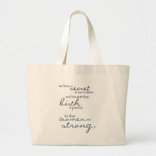 women are strong large tote bag