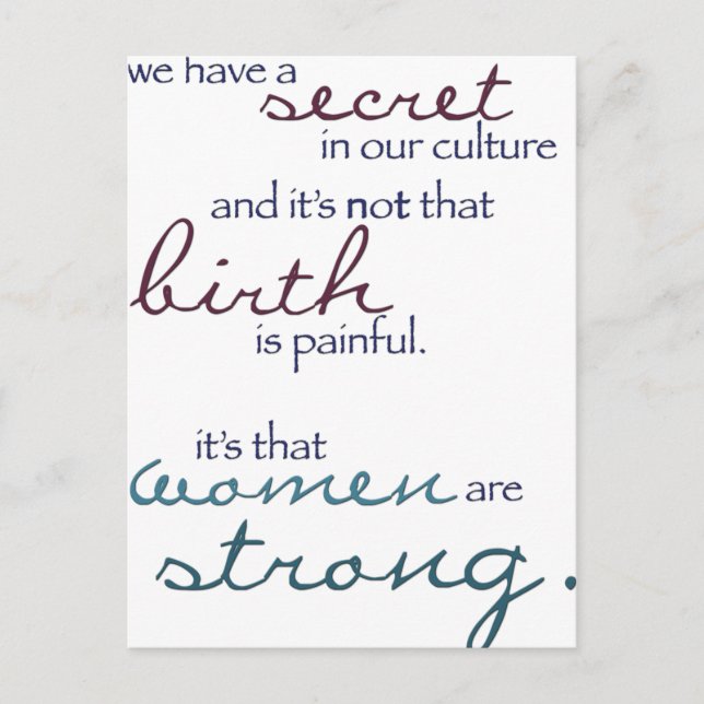 women are strong postcard (Front)