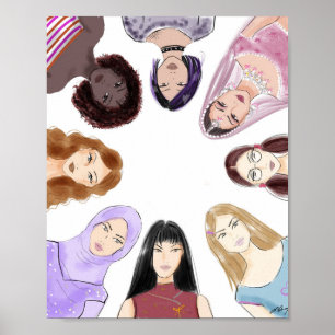 women, art, poster