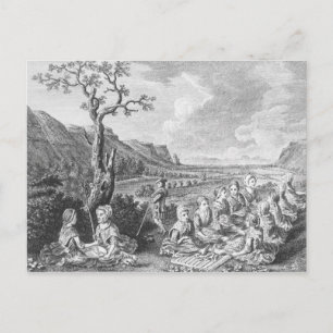 Women at Quern and Luaghad with view Talyskir Postcard