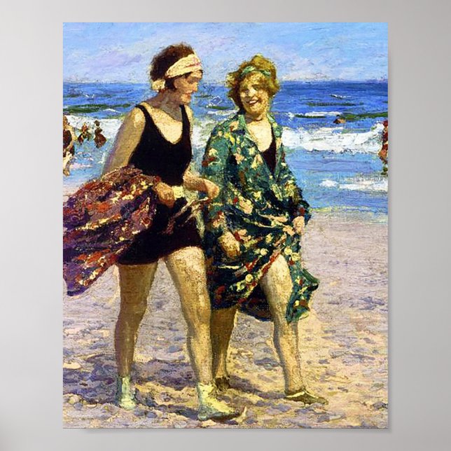 Women at the Sea Edward Henry Potthast  Poster (Front)