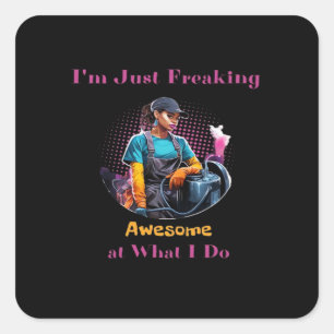 Women At Work - Emotional Help Coworker Square Sticker