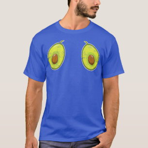 Women Avocado Breasts Funny Vegan Vegetarian Breas T-Shirt