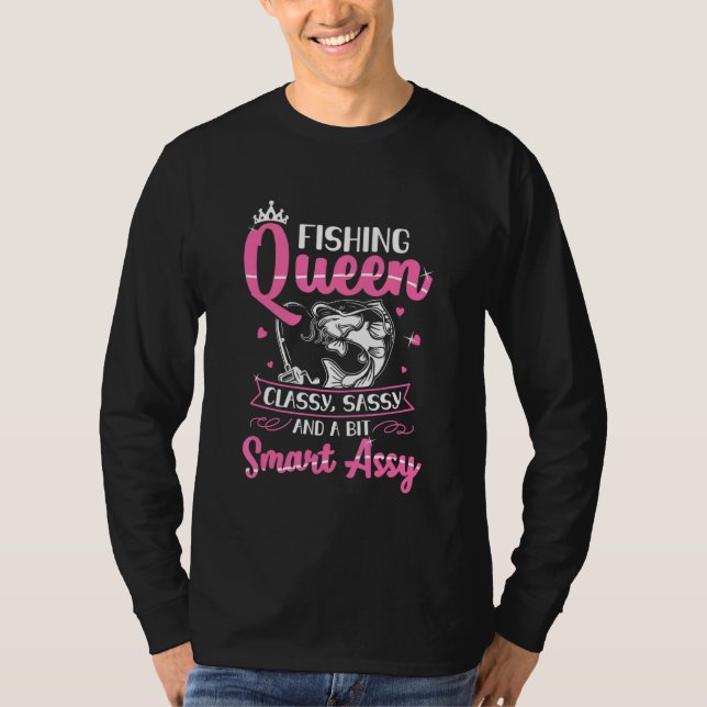 Women Bass Fishing Women Girls Fish Women Fishing T-Shirt (Front)