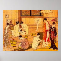 Women Bathing, Torii Kiyonaga Japanese Fine Art