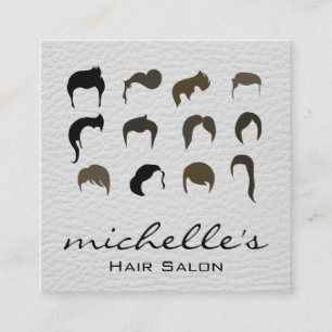 Women Beauty   Hairstylist   Hairdo chart Square Business Card