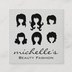 Women Beauty   Hairstylist   Makeup Square Business Card