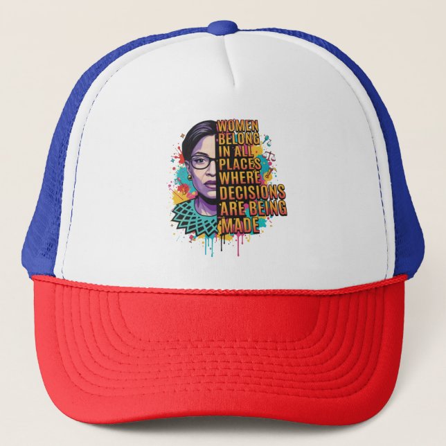 Women Belong Everywhere Trucker Hat (Front)