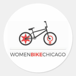 Women Bike Chicago - BMX Design Stickers