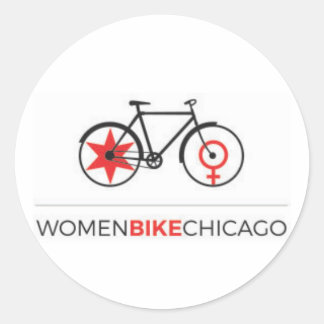 Women Bike Chicago - Commuter Bike Design Stickers