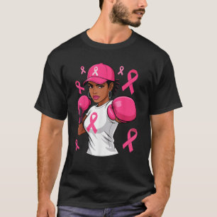 Women Black African American Fight Breast Cancer P T-Shirt