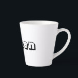 Women Black Colour Text Latte Mug Pakenham font Cu<br><div class="desc">Women Black Colour Text  or Name or Word

Comfortable Latte Mug with Pakenham font Size

Small Latte Mug,  12 oz  

Super and Cool Latte Mug for Women or anyone</div>