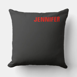 Women Black Colour Your Name Customise Gift  Cushion