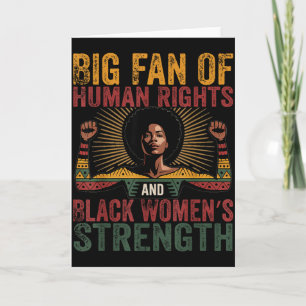 Women Black History Month Awareness Big Fan Of Hum Card