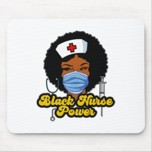 Women Black Nurse Power - Black History Mouse Pad