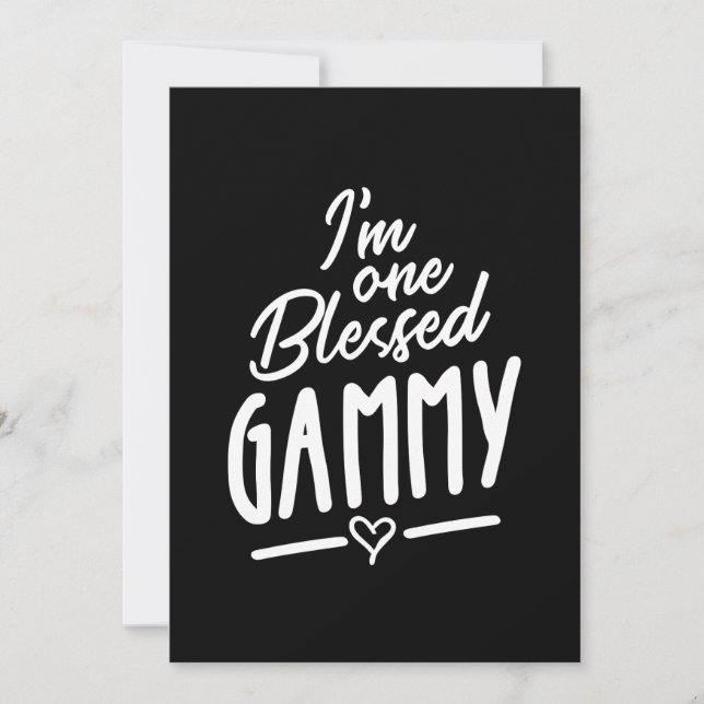 Women Blessed Gammy Grandma Gift Invitation (Front)