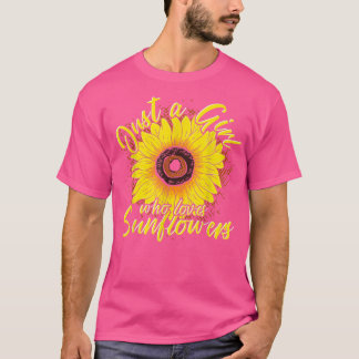 Women Botanical Garden Flower Blossom Girls Sunflo T-Shirt