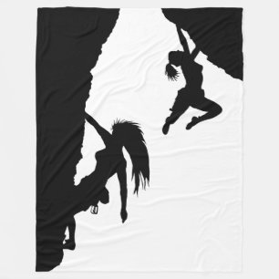 women bouldering fleece blanket