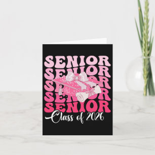Women Bow Groovy Senior Year 2025 Graduation Cl Of Card