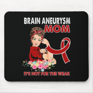 Women Brain Aneurysm Awareness Ribbon  Mouse Pad