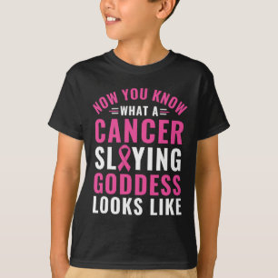 Women Breast Cancer Awareness Cancer-slaying Godde T-Shirt