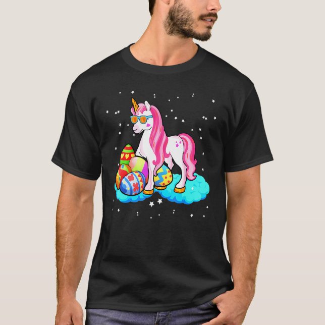 Women Bunny Easter  For Girl Bunnicorn Unicorn T-Shirt (Front)