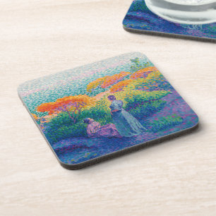 WOMEN BY THE SHORE PAINTING COASTER