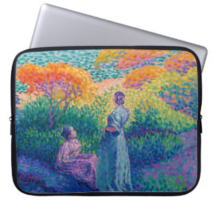 WOMEN BY THE SHORE PAINTING LAPTOP SLEEVE
