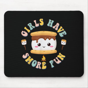 Women Camping Kawaii Smores Girls Have Smore Kids Mouse Pad