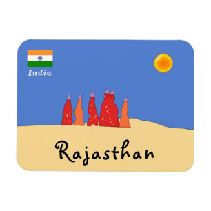 Women carrying water in Thar desert - Rajasthan Magnet