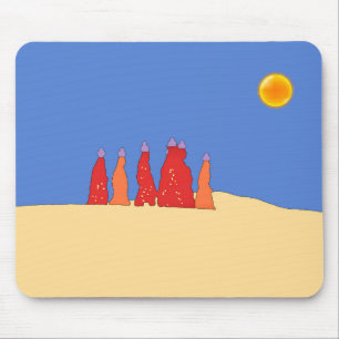 Women carrying water in Thar desert - Rajasthan Mouse Pad