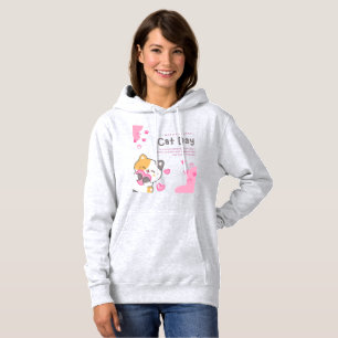 Women cat t-shirt hoodie