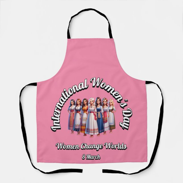 Women Change Worlds. International Women's Day.  Apron (Front)