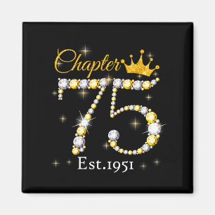 Women Chapter 75 Fabulous Est 1951 75th Birthday Q Magnet