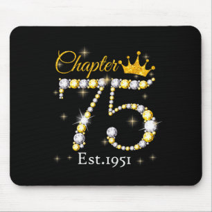 Women Chapter 75 Fabulous Est 1951 75th Birthday Q Mouse Pad