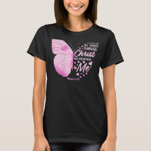 Women Christian Bible Verse Butterfly Religious Je T-Shirt