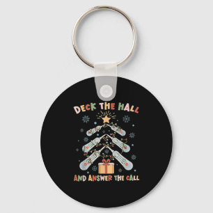 Women Christmas Icu Nurse Call Light Telemetry Hea Key Ring