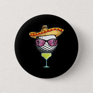 Women Cinco De Mayo Golf Ball With Sombrero Margar 6 Cm Round Badge