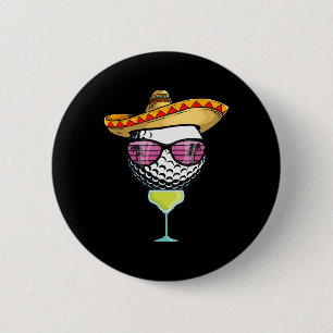 Women Cinco De Mayo Golf Byll With Sombrero Margar 6 Cm Round Badge